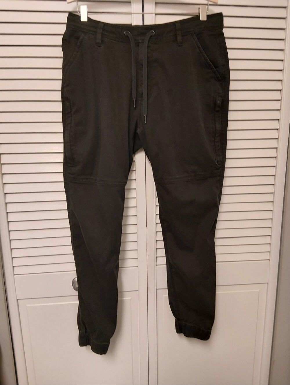 Du/er Black Cargo Jogger Pants with Drawstring Waist